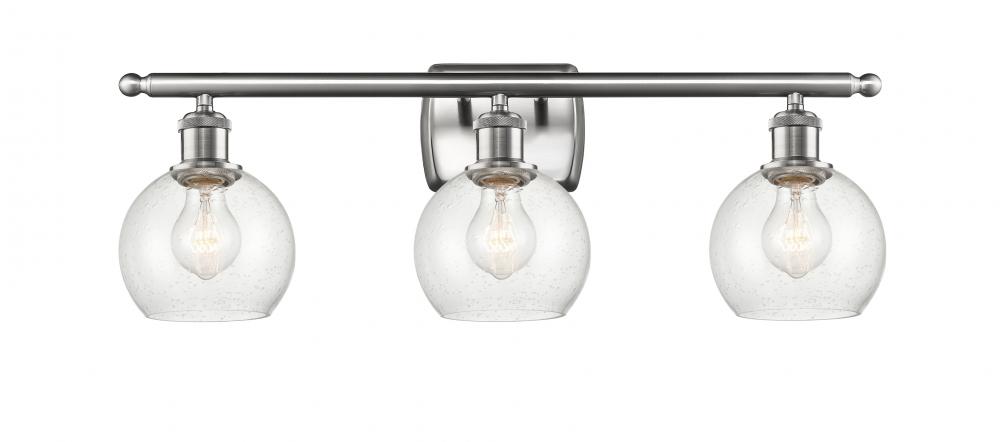 Athens - 3 Light - 26 inch - Brushed Satin Nickel - Bath Vanity Light