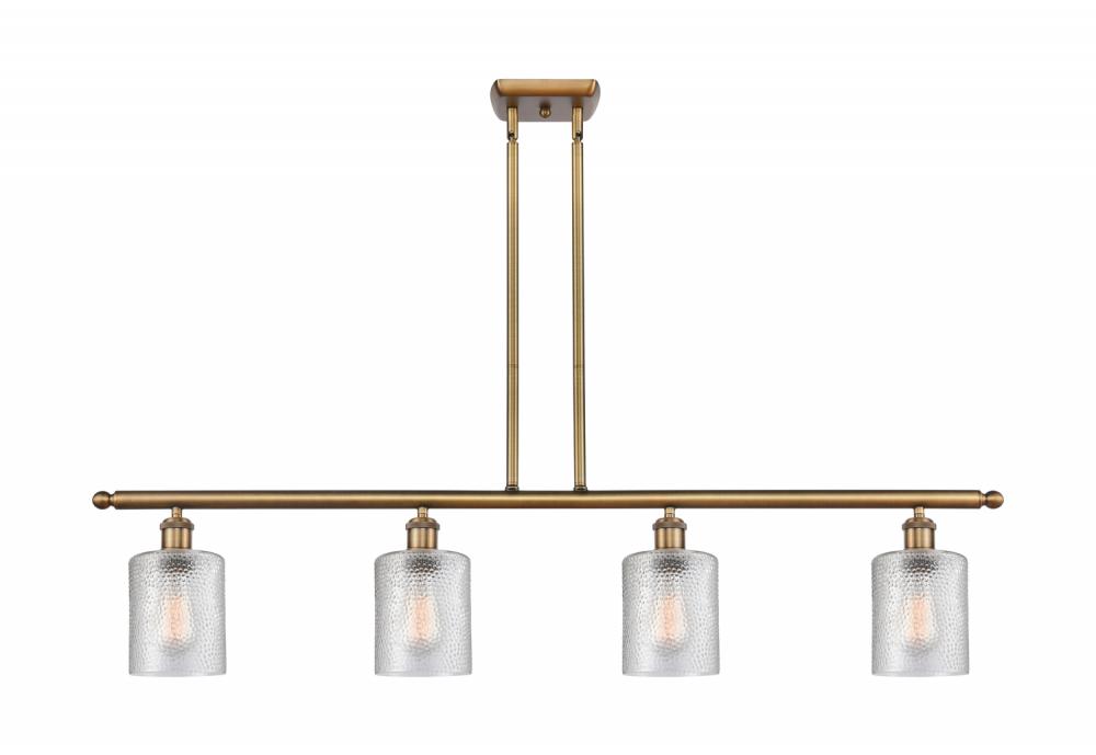 Cobbleskill - 4 Light - 48 inch - Brushed Brass - Cord hung - Island Light