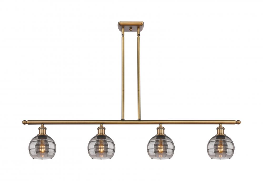 Rochester - 4 Light - 48 inch - Brushed Brass - Cord hung - Island Light