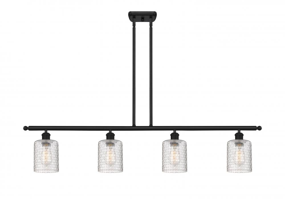 Cobbleskill - 4 Light - 48 inch - Matte Black - Cord hung - Island Light