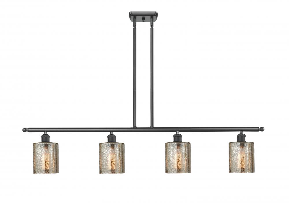 Cobbleskill - 4 Light - 48 inch - Matte Black - Cord hung - Island Light