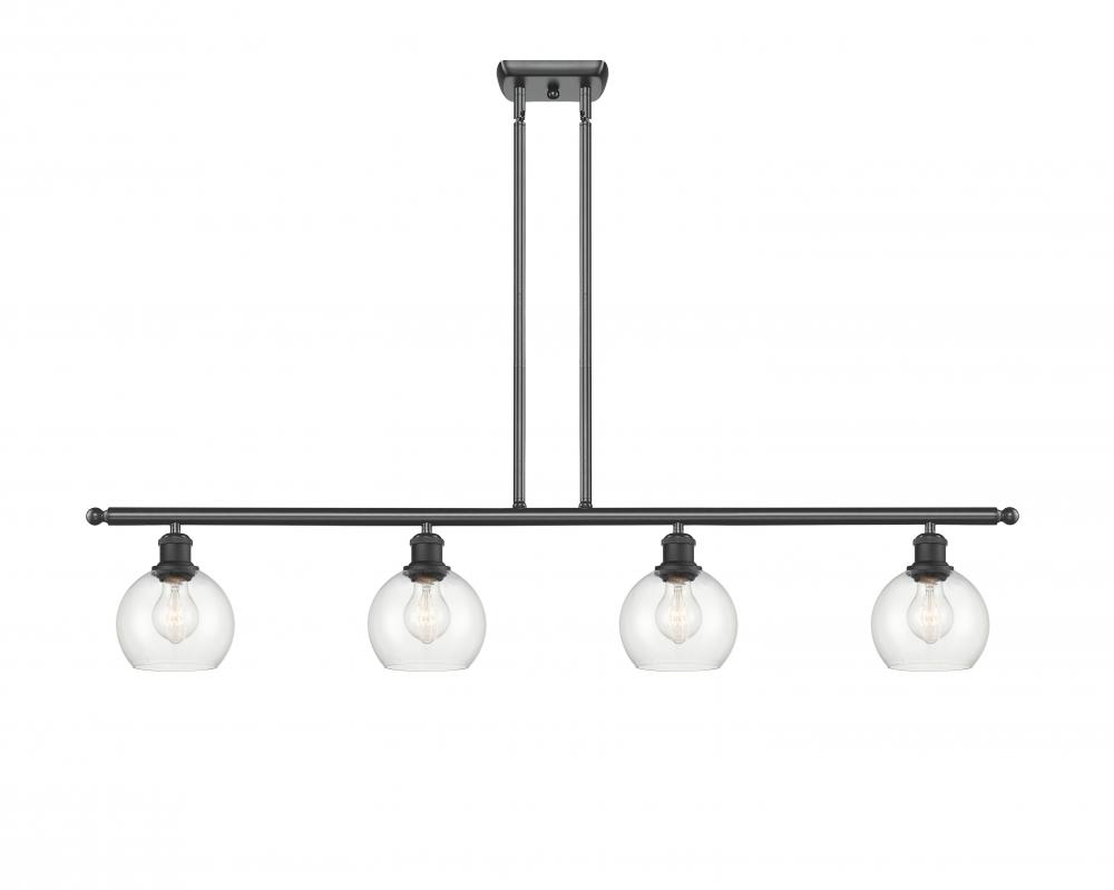 Athens - 4 Light - 48 inch - Matte Black - Cord hung - Island Light