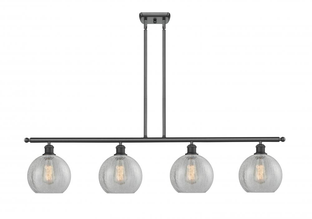 Athens - 4 Light - 48 inch - Matte Black - Cord hung - Island Light