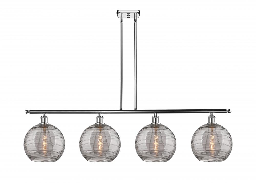 Athens Deco Swirl - 4 Light - 48 inch - Polished Chrome - Cord hung - Island Light