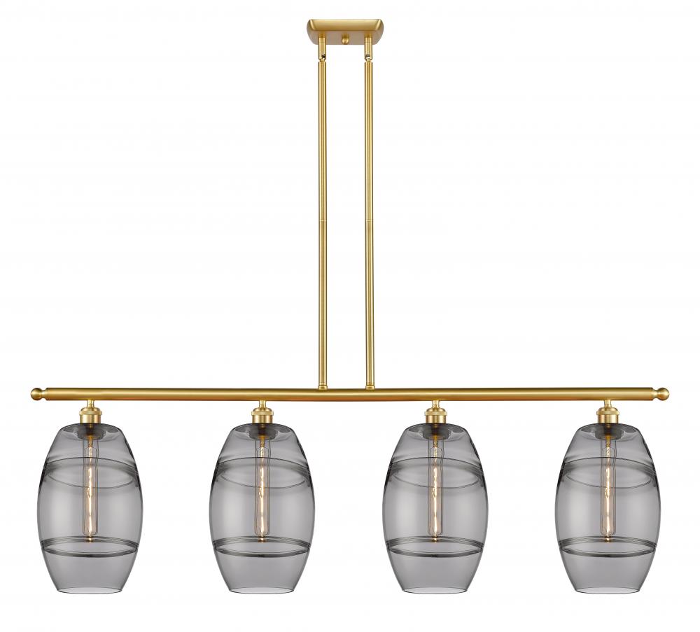 Vaz - 4 Light - 48 inch - Satin Gold - Cord hung - Island Light