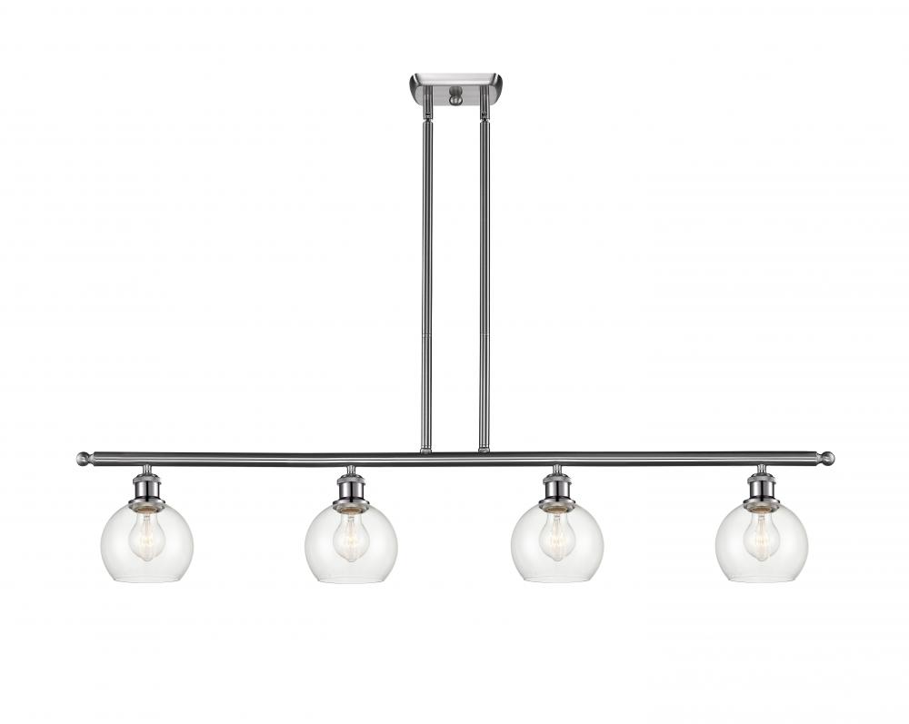 Athens - 4 Light - 48 inch - Brushed Satin Nickel - Cord hung - Island Light