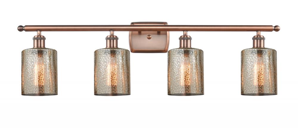 Cobbleskill - 4 Light - 35 inch - Antique Copper - Bath Vanity Light