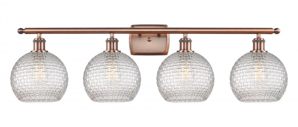 Athens - 4 Light - 38 inch - Antique Copper - Bath Vanity Light