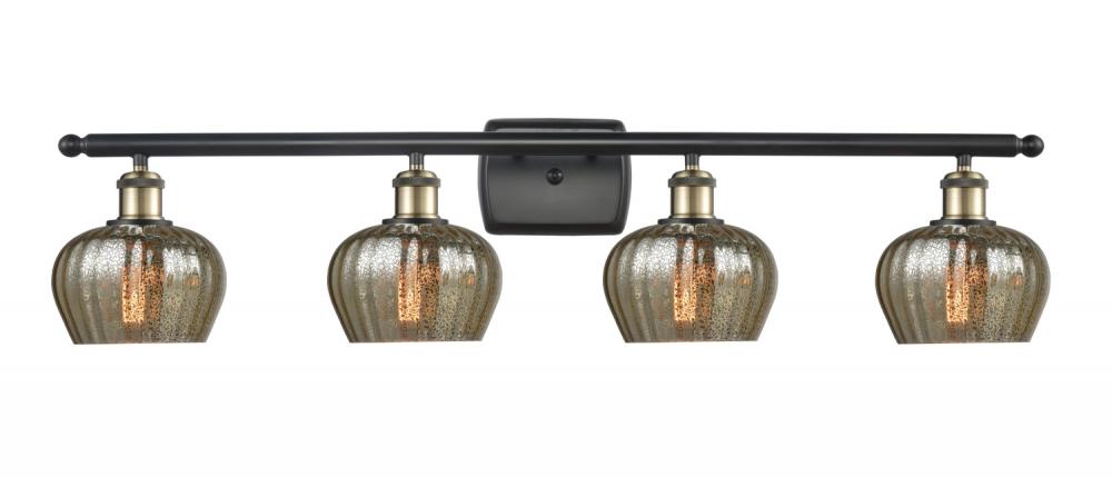 Fenton - 4 Light - 37 inch - Black Antique Brass - Bath Vanity Light