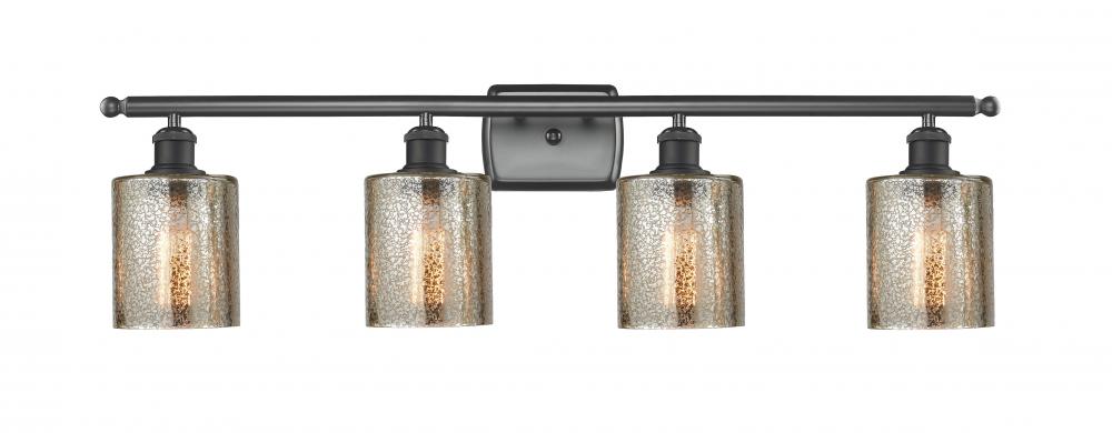 Cobbleskill - 4 Light - 35 inch - Matte Black - Bath Vanity Light