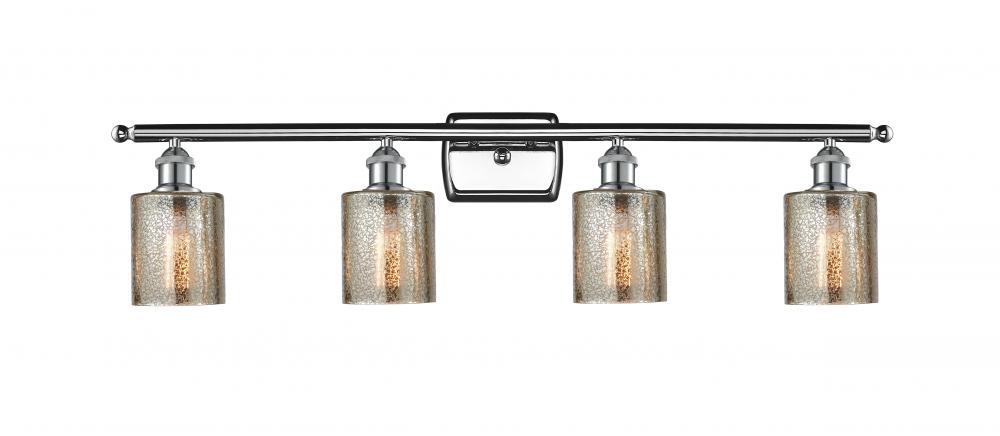 Cobbleskill - 4 Light - 35 inch - Polished Chrome - Bath Vanity Light