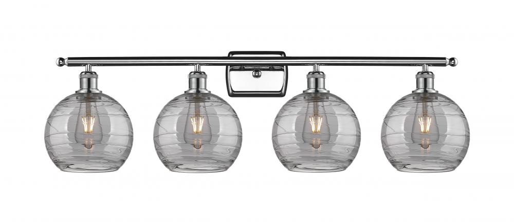 Athens Deco Swirl - 4 Light - 38 inch - Polished Chrome - Bath Vanity Light