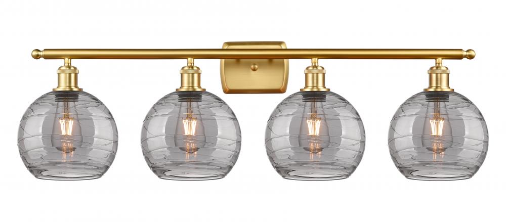 Athens Deco Swirl - 4 Light - 38 inch - Satin Gold - Bath Vanity Light