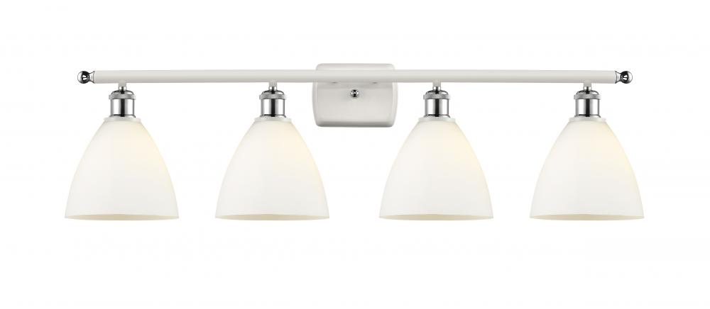 Bristol - 4 Light - 38 inch - White Polished Chrome - Bath Vanity Light