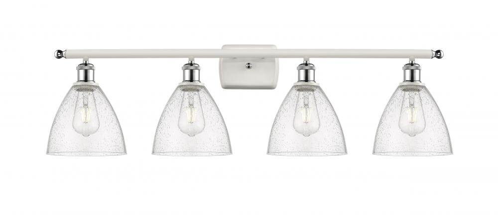 Bristol - 4 Light - 38 inch - White Polished Chrome - Bath Vanity Light