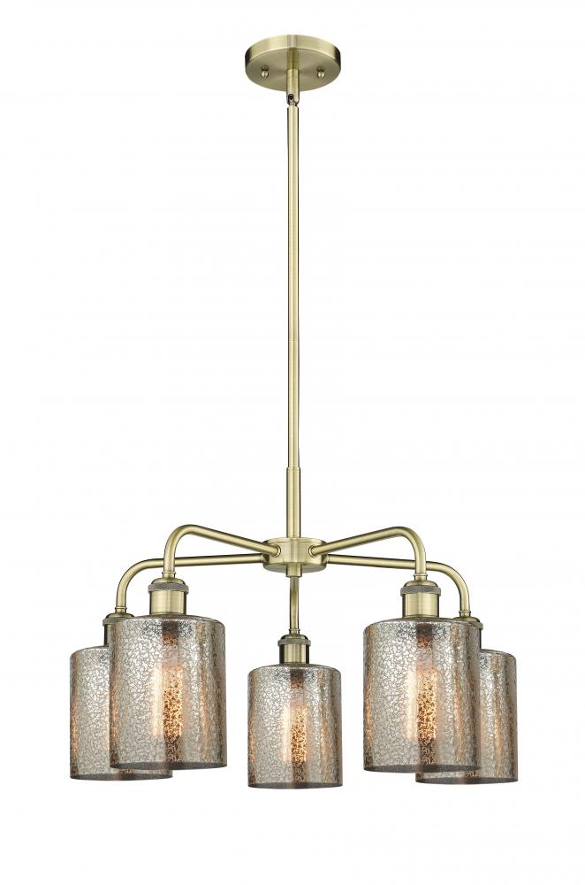 Cobbleskill - 5 Light - 23 inch - Antique Brass - Chandelier