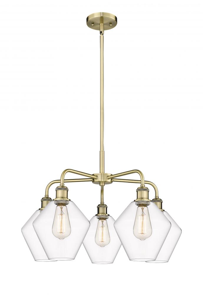 Cindyrella - 5 Light - 26 inch - Antique Brass - Chandelier