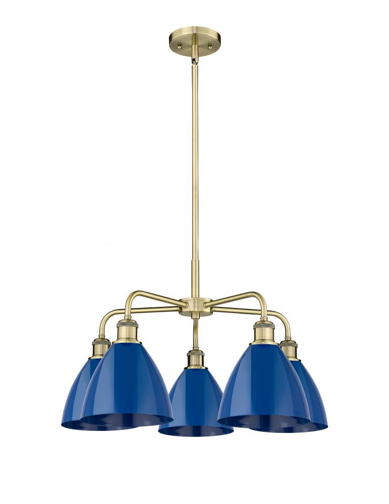 Plymouth - 5 Light - 26 inch - Antique Brass - Chandelier