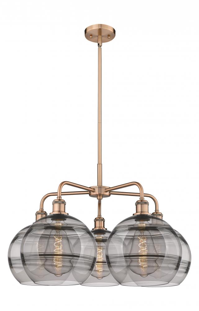 Rochester - 5 Light - 28 inch - Antique Copper - Chandelier