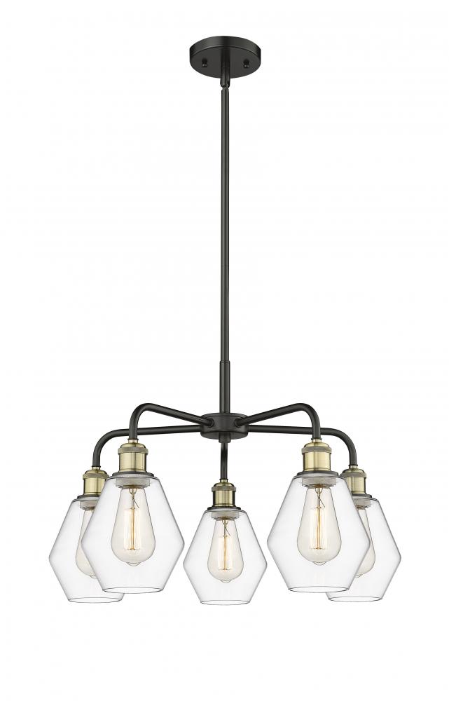 Cindyrella - 5 Light - 24 inch - Black Antique Brass - Chandelier