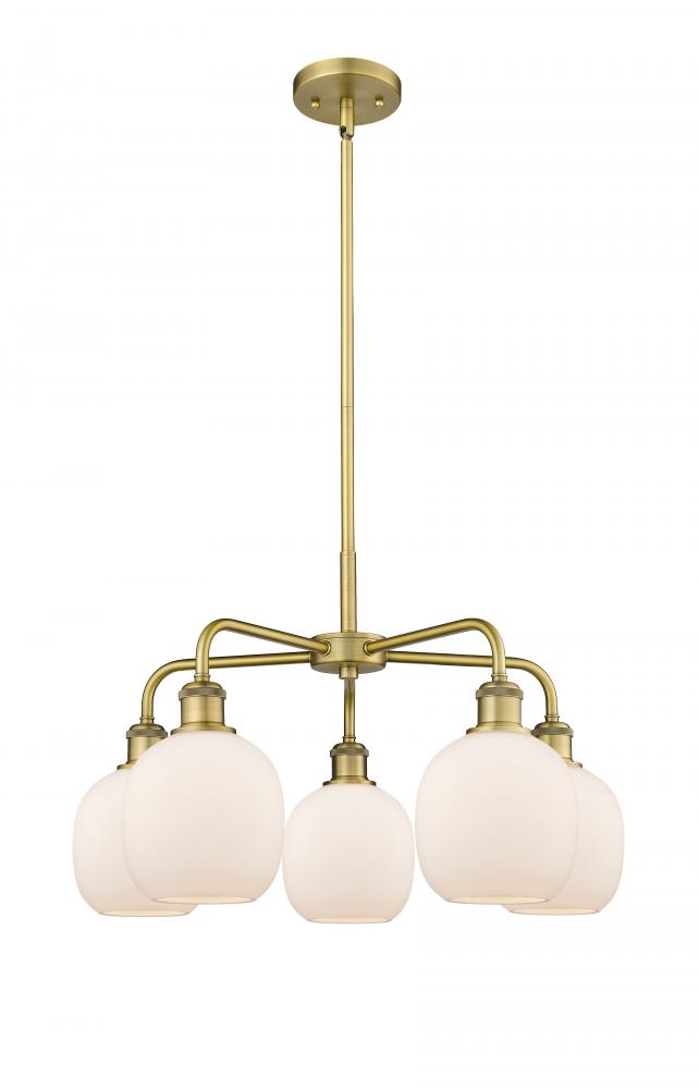 Belfast - 5 Light - 24 inch - Brushed Brass - Chandelier