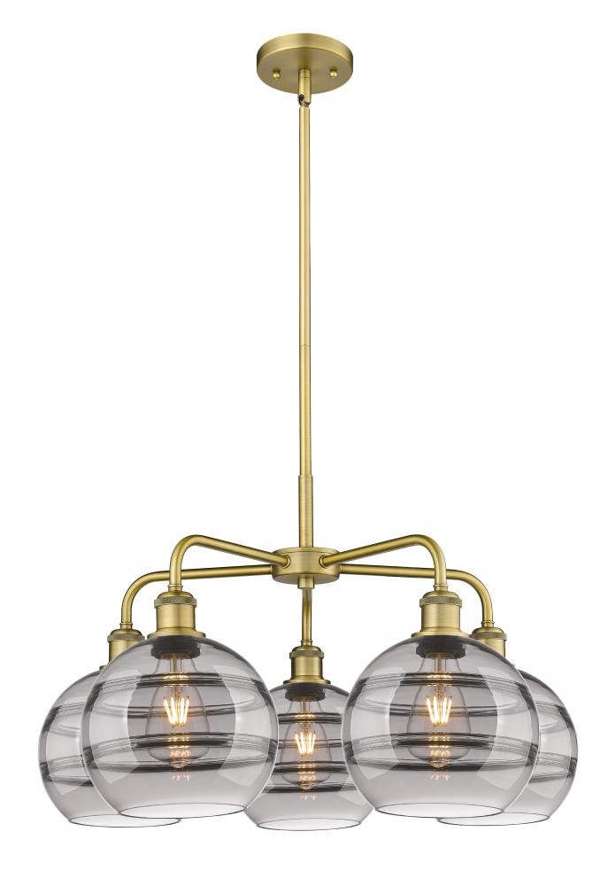 Rochester - 5 Light - 26 inch - Brushed Brass - Chandelier