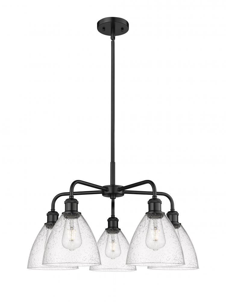 Bristol - 5 Light - 26 inch - Matte Black - Chandelier