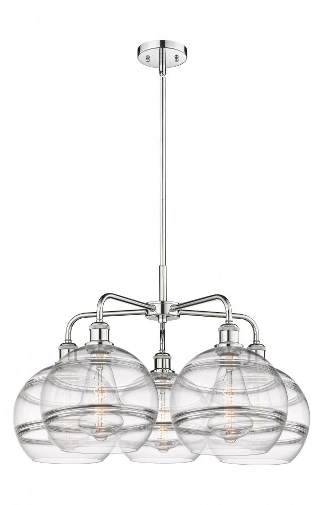Rochester - 5 Light - 28 inch - Polished Chrome - Chandelier