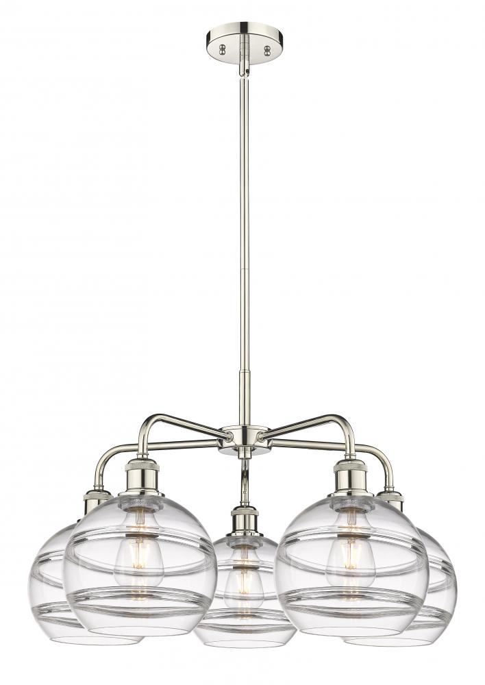 Rochester - 5 Light - 26 inch - Polished Nickel - Chandelier