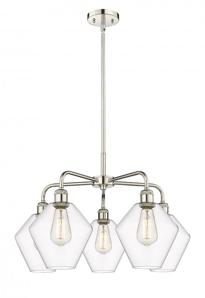 Cindyrella - 5 Light - 26 inch - Polished Nickel - Chandelier