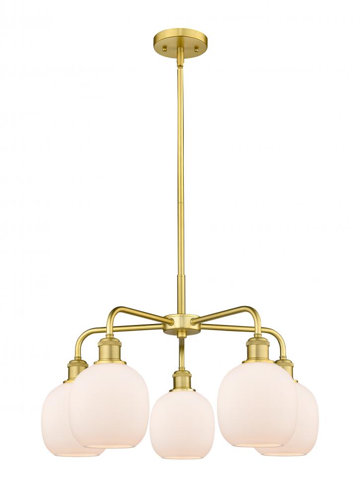 Belfast - 5 Light - 24 inch - Satin Gold - Chandelier