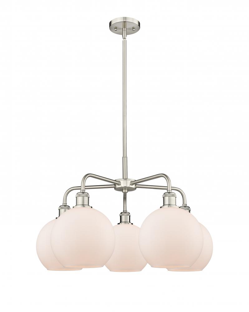 Athens - 5 Light - 26 inch - Satin Nickel - Chandelier