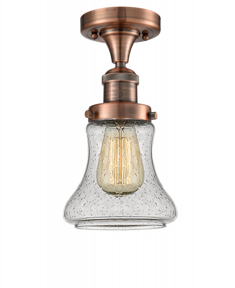 Bellmont - 1 Light - 6 inch - Antique Copper - Semi-Flush Mount