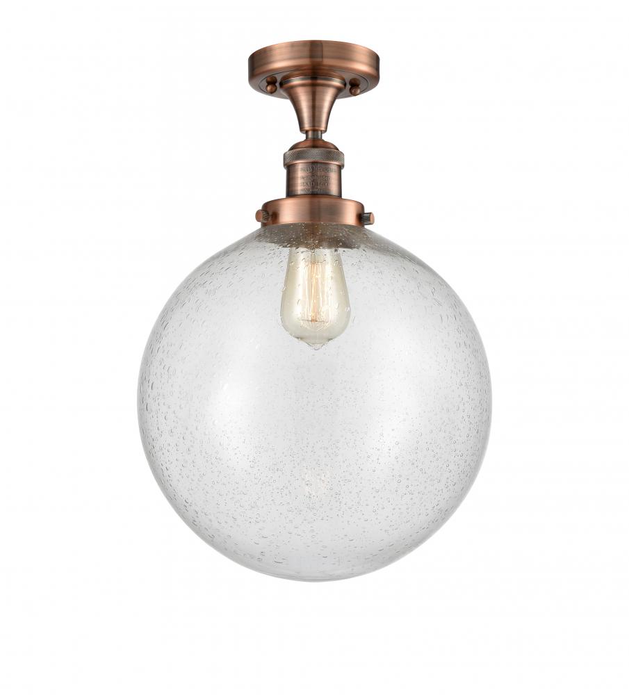 Beacon - 1 Light - 12 inch - Antique Copper - Semi-Flush Mount