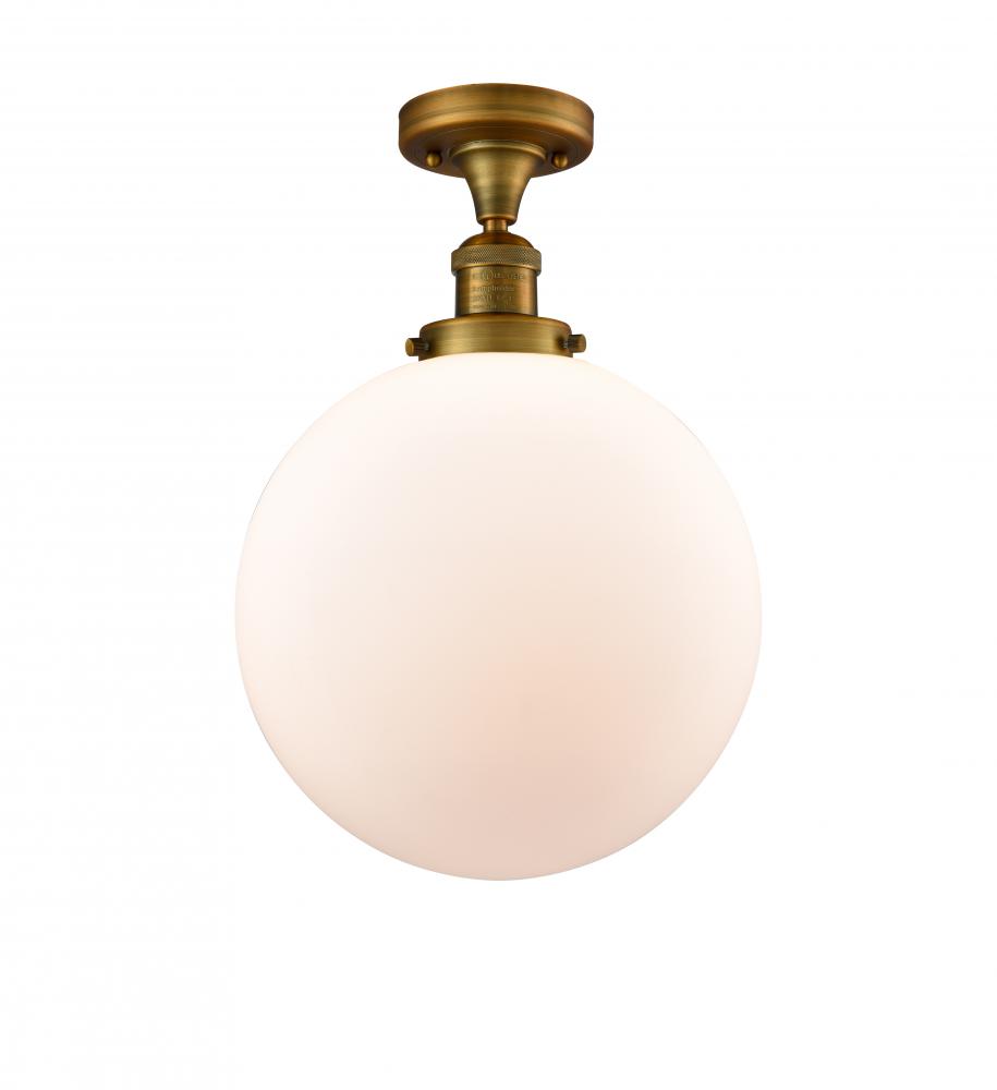 Beacon - 1 Light - 12 inch - Brushed Brass - Semi-Flush Mount