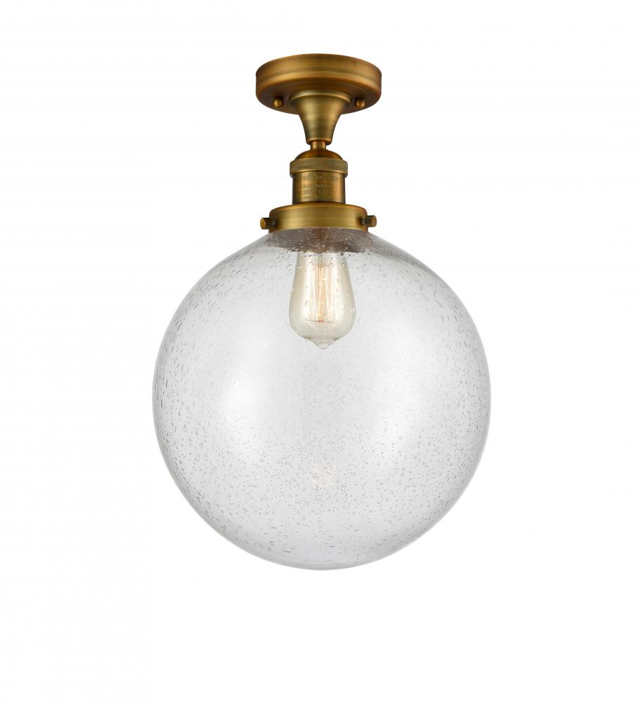 Beacon - 1 Light - 12 inch - Brushed Brass - Semi-Flush Mount