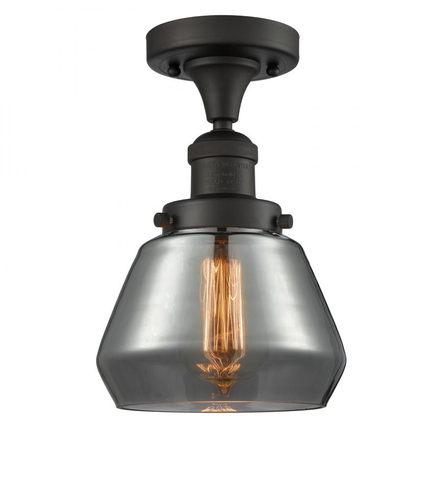 Fulton - 1 Light - 7 inch - Oil Rubbed Bronze - Semi-Flush Mount