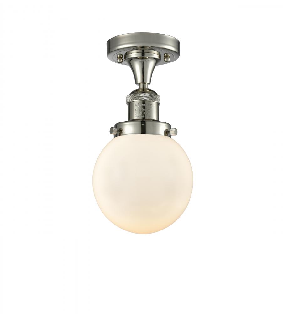 Beacon - 1 Light - 6 inch - Polished Nickel - Semi-Flush Mount