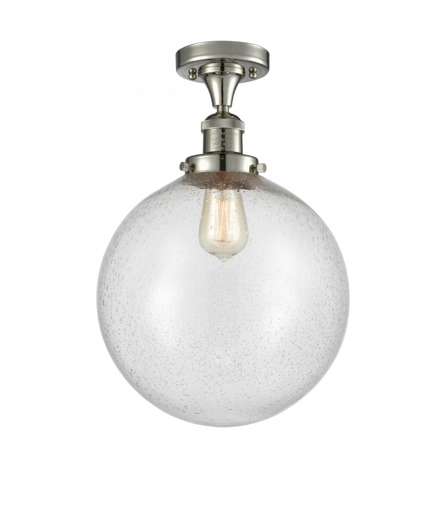 Beacon - 1 Light - 12 inch - Polished Nickel - Semi-Flush Mount