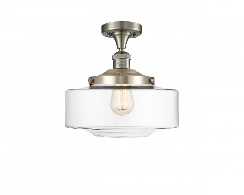 Bridgeton - 1 Light - 12 inch - Brushed Satin Nickel - Semi-Flush Mount