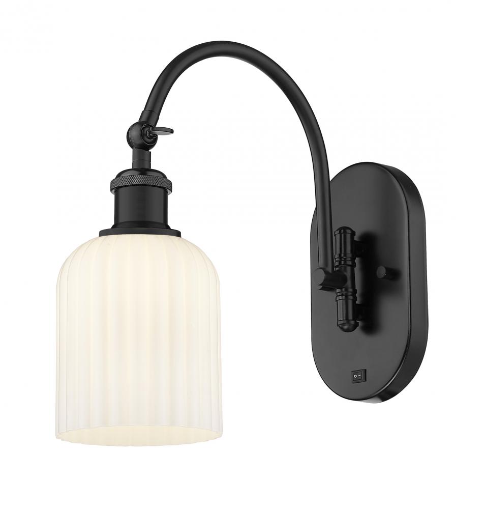 Bridal Veil - 1 Light - 5 inch - Matte Black - Sconce