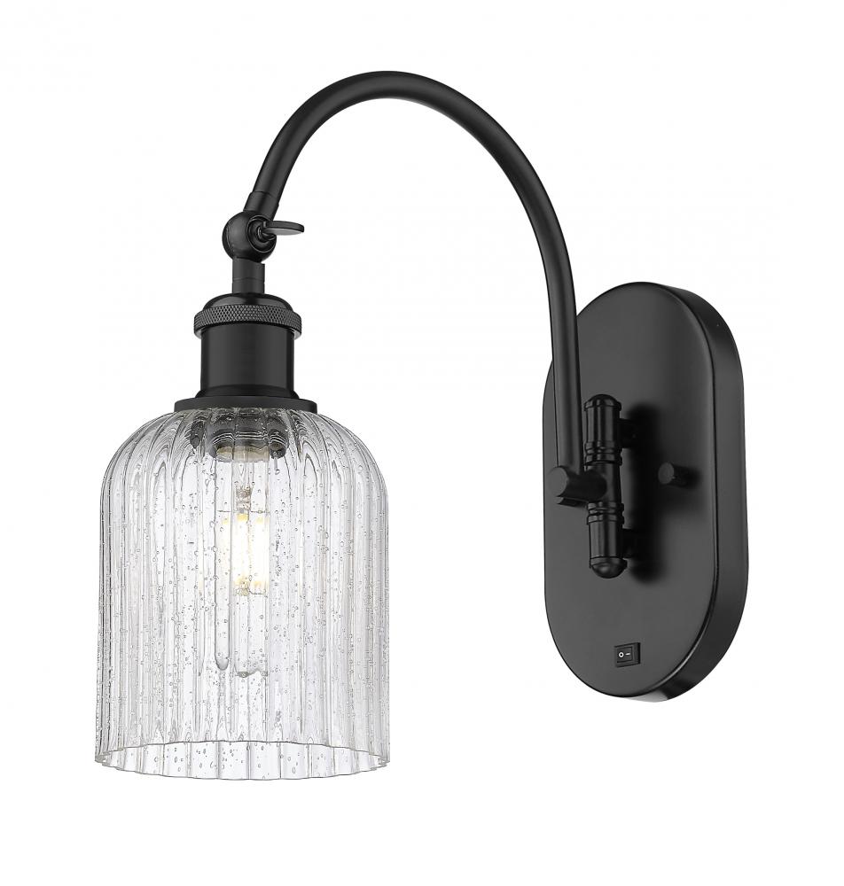 Bridal Veil - 1 Light - 5 inch - Matte Black - Sconce