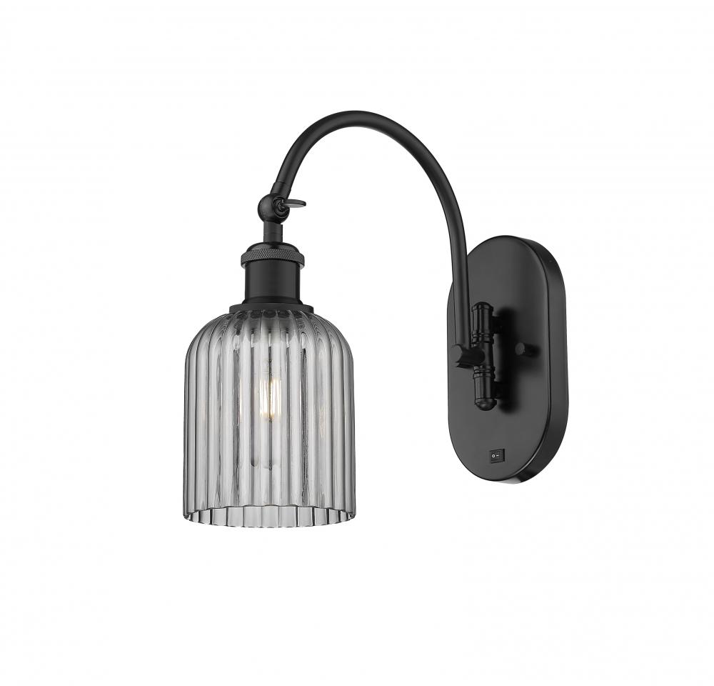 Bridal Veil - 1 Light - 5 inch - Matte Black - Sconce