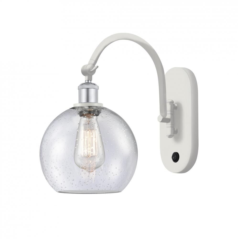 Athens - 1 Light - 8 inch - White Polished Chrome - Sconce