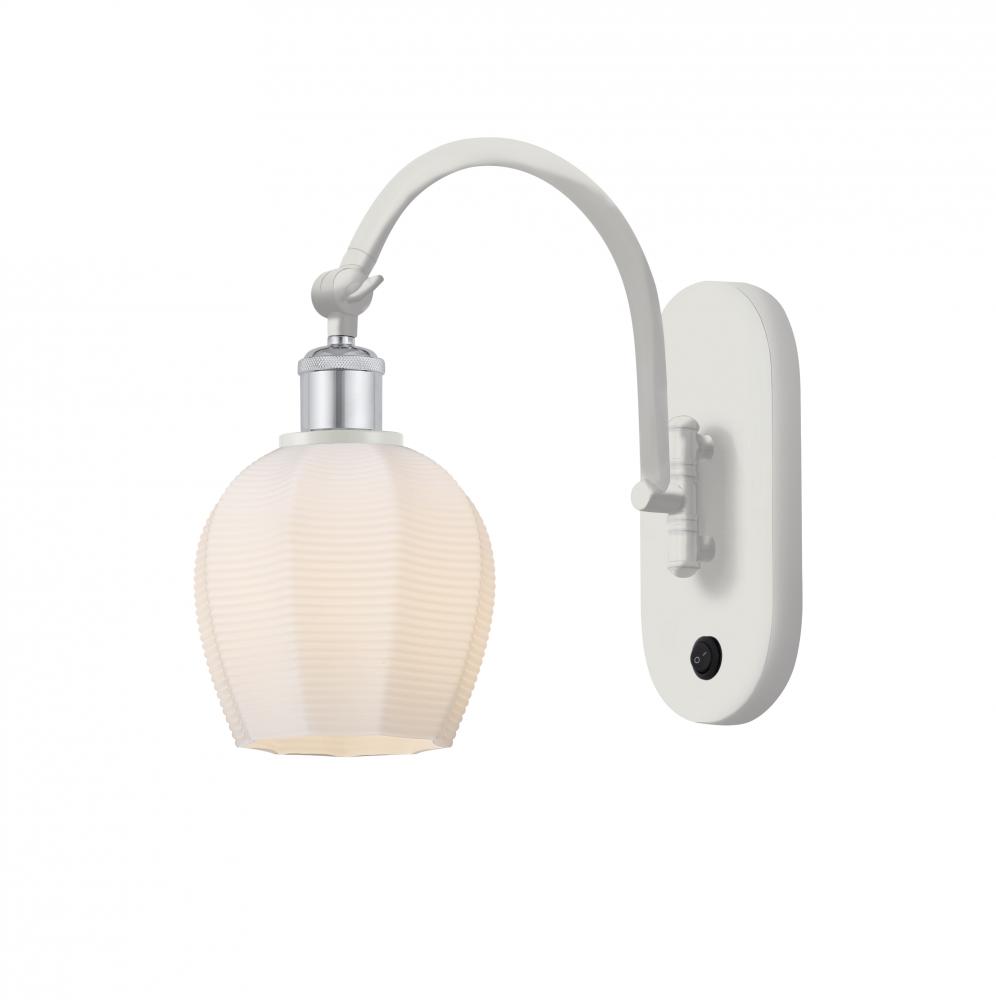 Norfolk - 1 Light - 6 inch - White Polished Chrome - Sconce