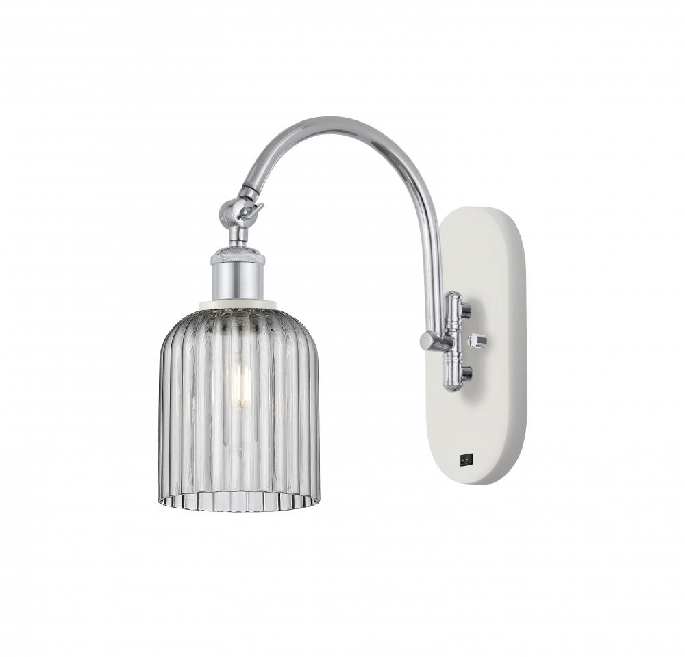 Bridal Veil - 1 Light - 5 inch - White Polished Chrome - Sconce