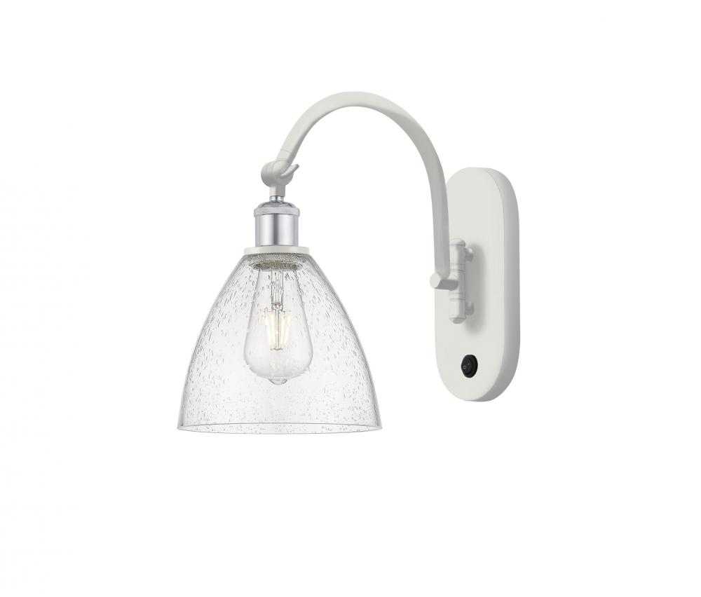 Bristol - 1 Light - 8 inch - White Polished Chrome - Sconce