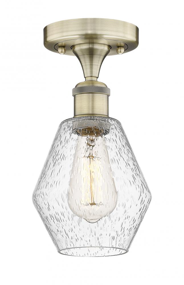 Cindyrella - 1 Light - 6 inch - Antique Brass - Semi-Flush Mount