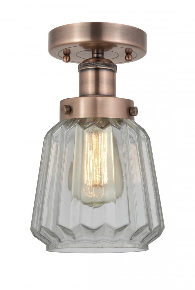 Chatham - 1 Light - 7 inch - Antique Copper - Semi-Flush Mount