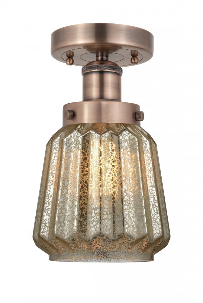 Chatham - 1 Light - 7 inch - Antique Copper - Semi-Flush Mount